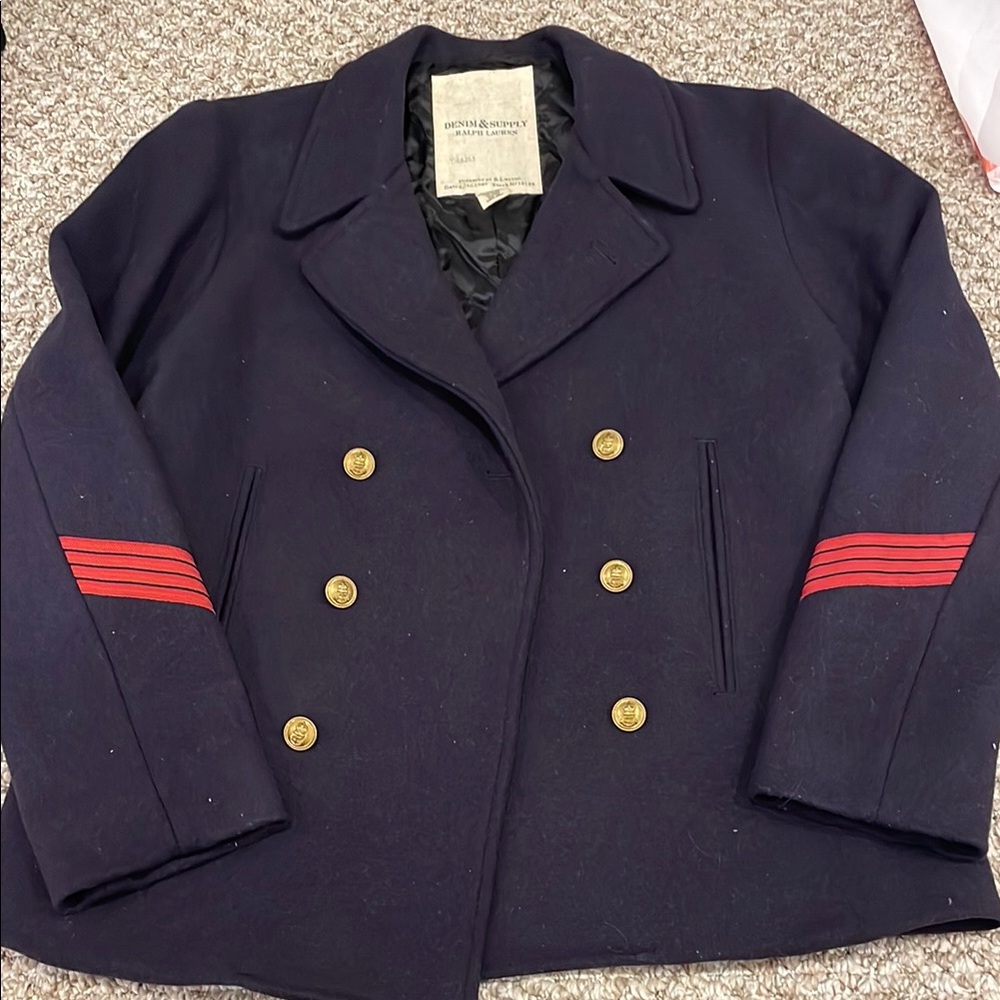 Denim & Supply Navy Peacoat with Gold Buttons
